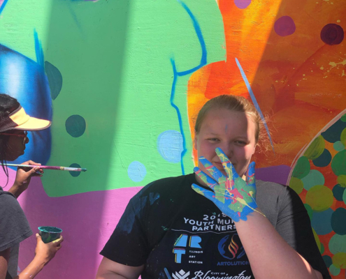 Illinois Art Station 2019 Youth Mural Project Painting Day